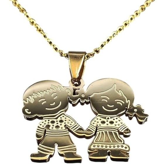 New 2026 His Her Unisex Kld Stainless Steel Necklaces Women Gold Color Mothers And Unisexren Necklaces-Elegant Pendant Jewelry For Women, Ideal For Daily Wear Or Special Occasions