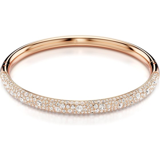 Snow Pave, Clear Crystals on Rose Gold-tone Finished Metal